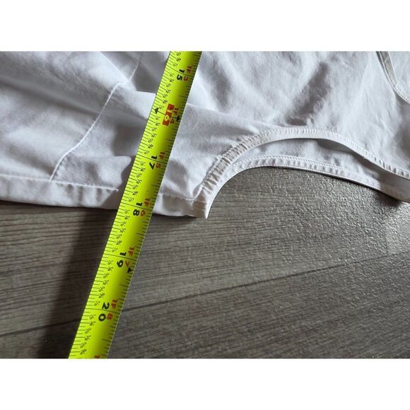 J jill XS White Shirt Collection Pleated Hem Tank Top Sleeveless - Picture 7 of 8